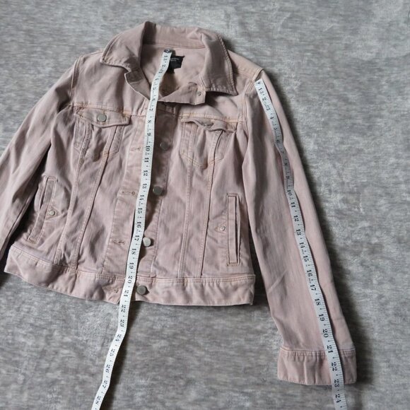 Liverpool Blush Temma Stretchy Blush Pink Denim Jean Jacket Womens Size S - Picture 10 of 12